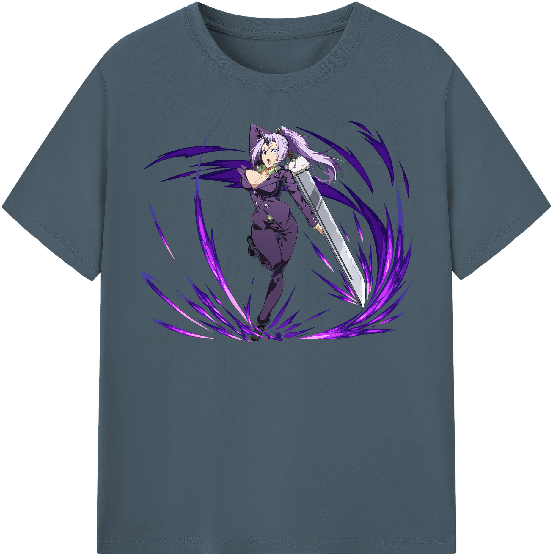 （画像用） 転スラ Regarding Reincarnated to Slime 綿100％半袖Tシャツ（フロントプリント）